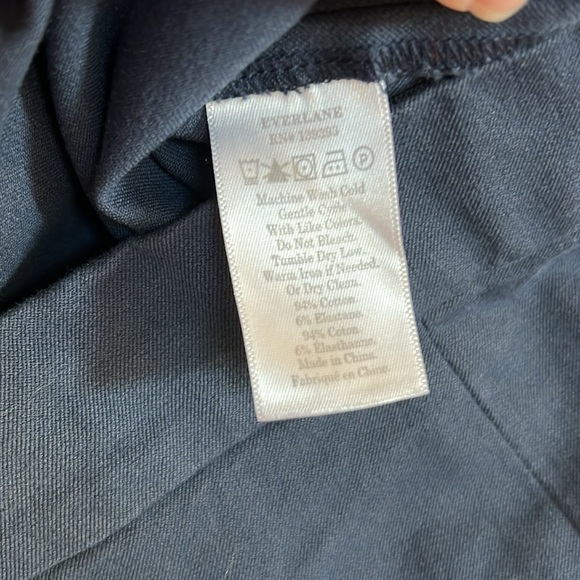 Everlane Trousers The Back Slit Navy Blue Size 6 - Picture 10 of 10